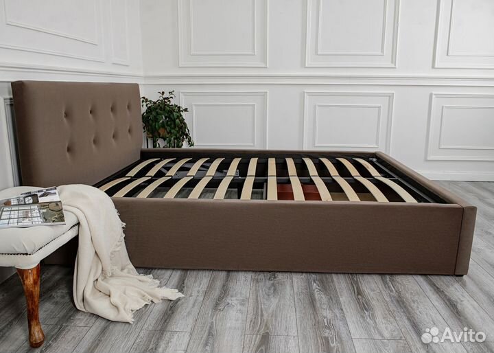 Кровать новая 140х200 Роза в велюре