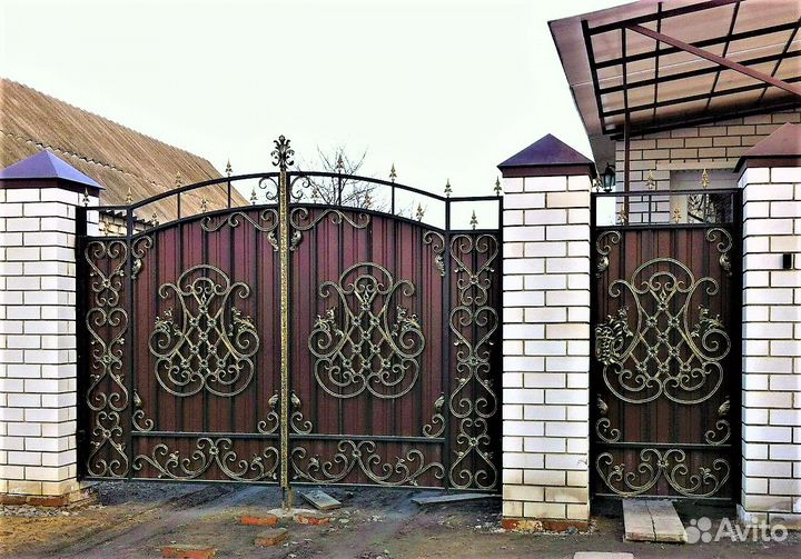 Кованые ворота распашные