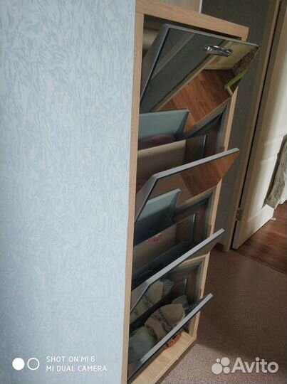 Шкаф для обуви зеркальный