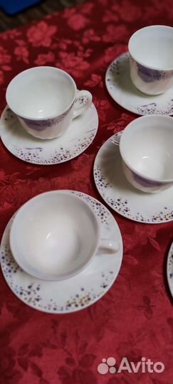 Набор кофейный чайный чашки блюдца