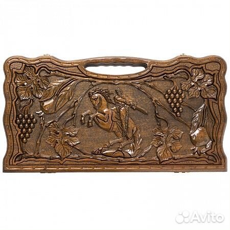 Нарды резные Всадник с ручкой Haleyan