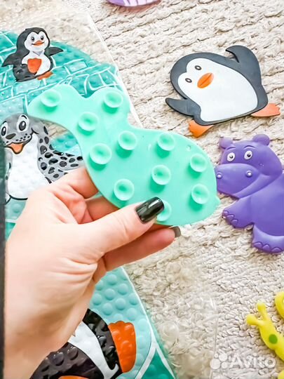 Детский коврик для ванной для купания с игрушками