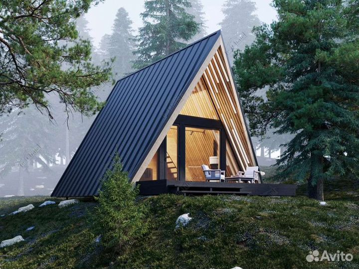 Строительство под ключ А-frame, Шале, Шалаш