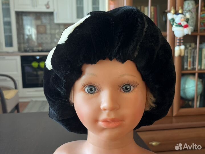 Берет женский норковый мягкий