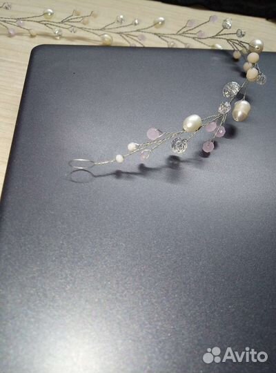 Тиара-веночек с жемчугом украшение в причёску