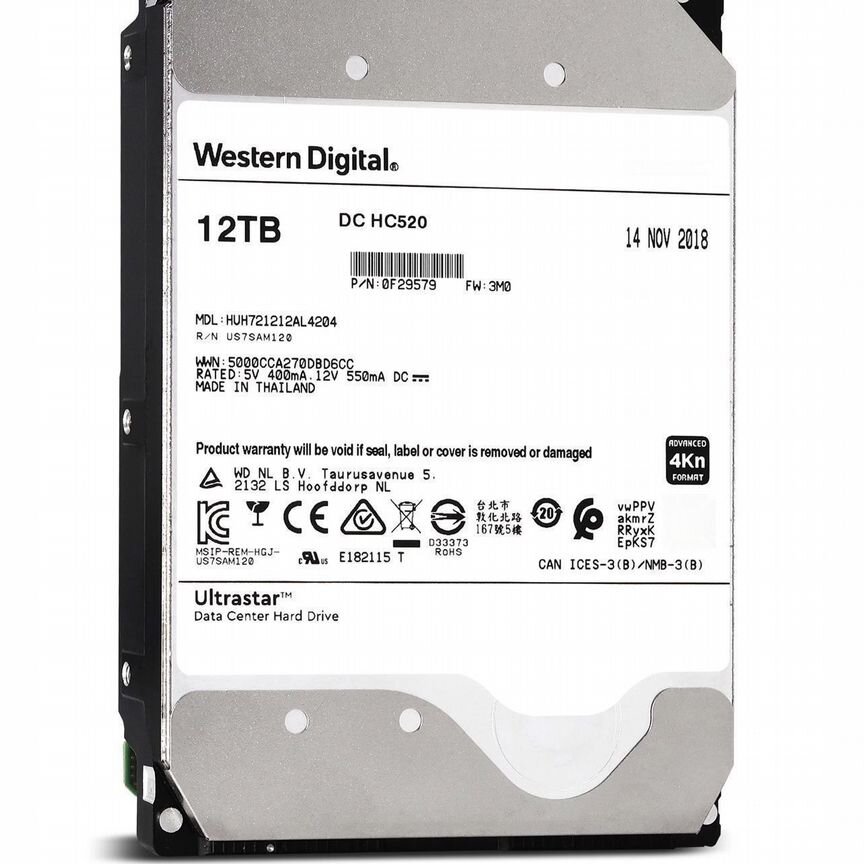 [HUH721212AL4204] Жесткий Диск Hgst 12tb Huh721212al4204 Sas 3,5"