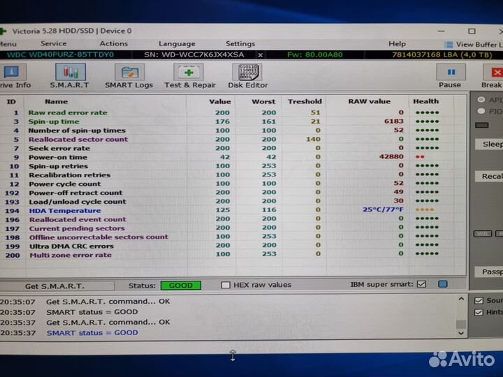 Жесткий диск wd purple 4Tb