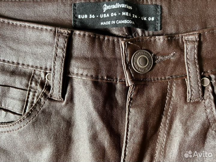 Брюки кожаные Stradivarius 36 размер