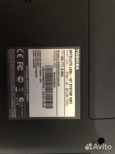 Ноутбук Toshiba satellite l655