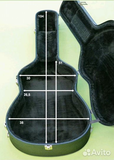 Кофр жесткий, классика, акустика41