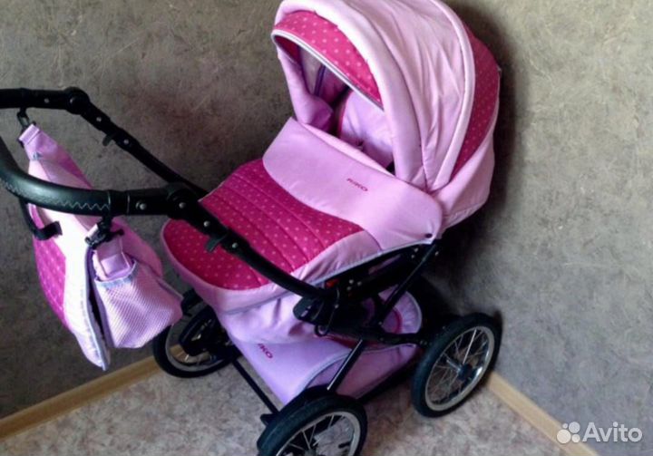 Коляска 2 в 1 Riko blanca. Доставка бесплатно