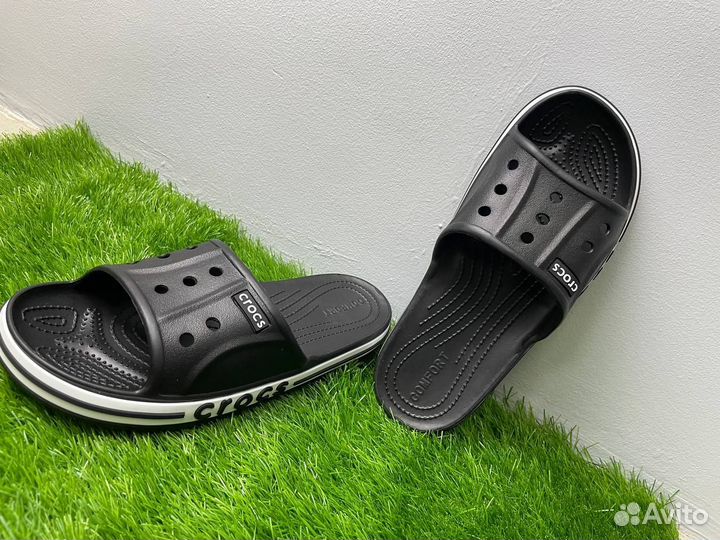 Шлепки crocs черные