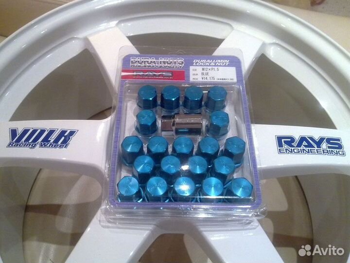 Наклейки ремонтные Rays Volk TE37 синие, чёрные