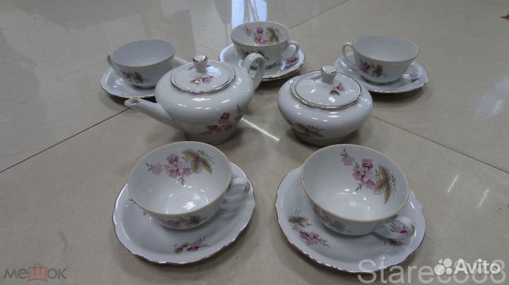 Сервизы чайные Фарфор Позолота Вербилки ГДР