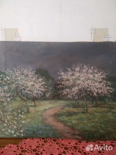 Картина маслом на холсте старинная