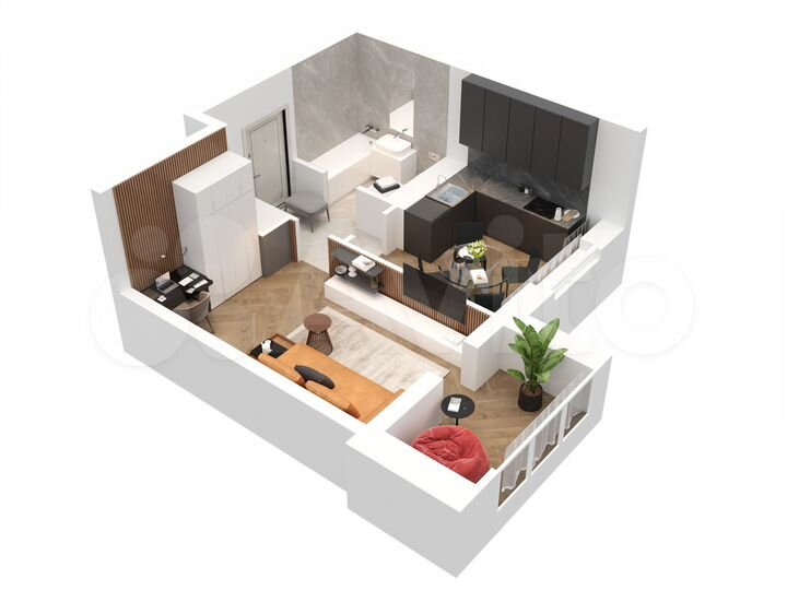 1-к. квартира, 33,1 м², 12/18 эт.