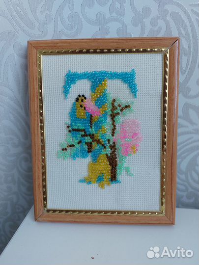 Картина вышивка бисером и крестом