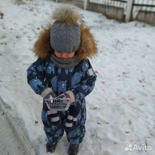 Комплект шапка и шарф для мальчика 48 50