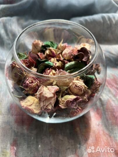 Стеклянная форма с сухоцветом