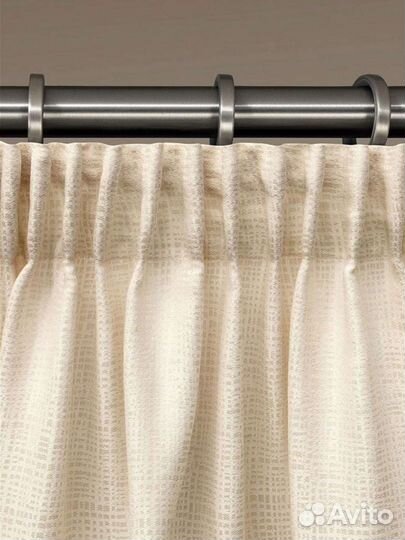 Светлая бежевая штора (новая)