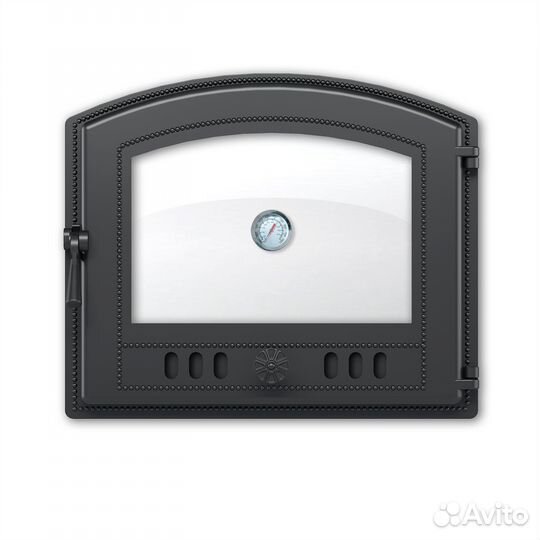 Дверь для Печи везувий 224 с термометром (Антрацит