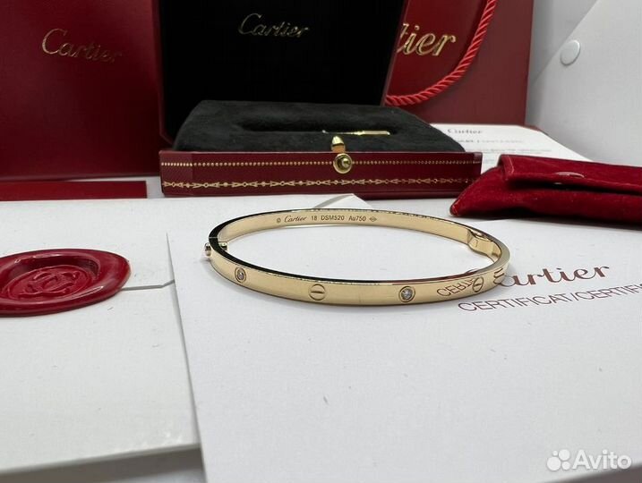 Браслет Cartier Love с 6 бриллиантами