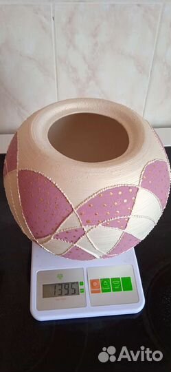 Ваза-шар большая керамическая