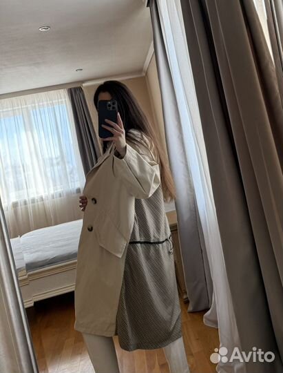 Плащ Zara (M-L) хлопок,шерсть