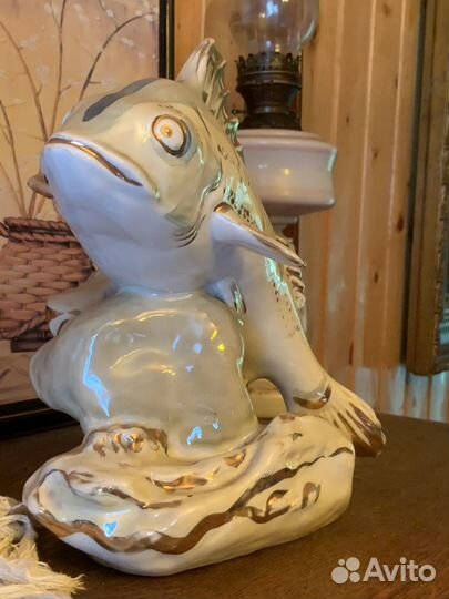 Статуэтка фарфоровпя Рыбка 1955г Дулево