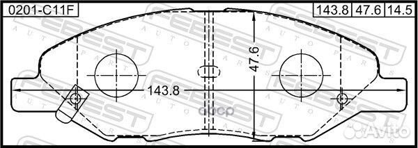 Колодки тормозные 0201C11F Febest