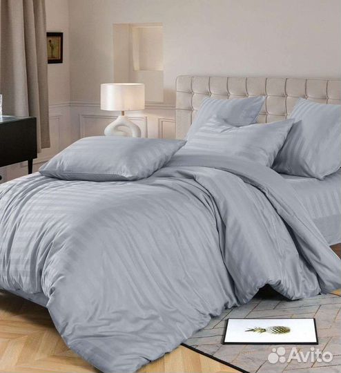 Белье постельное страйп сатин для отелей