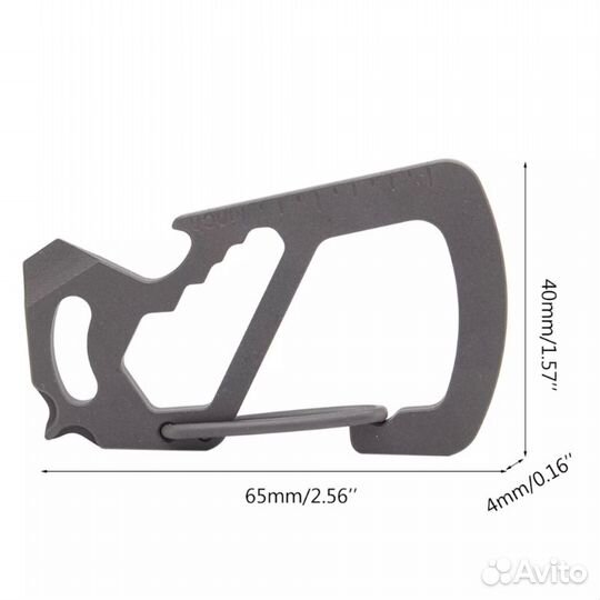 Брелок-карабин, мультитул для велика