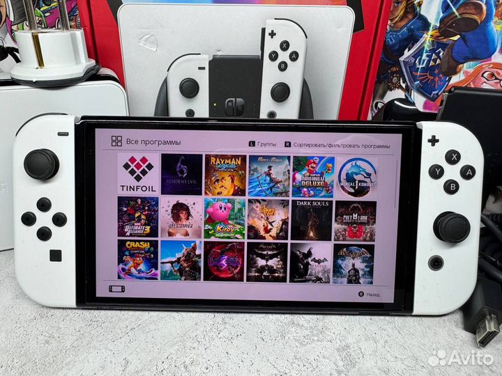 Прошитый Nintendo Switch Oled 512Gb/ Kamikaze