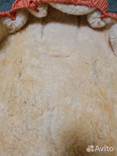 Зимний конверт в коляску на овчине