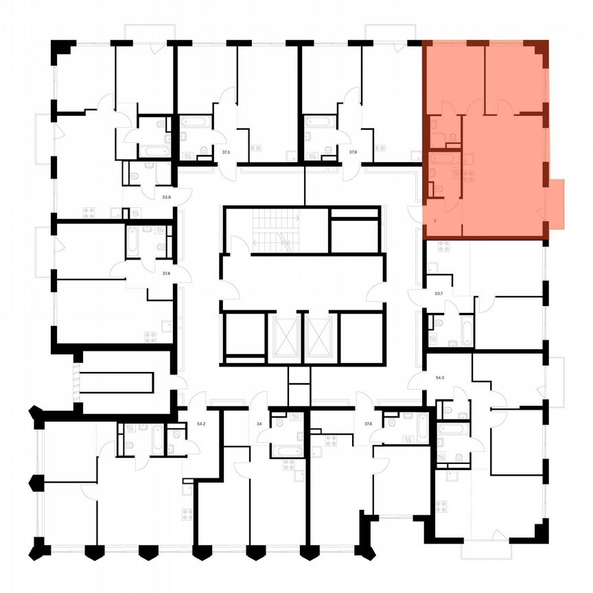 2-к. квартира, 59,4 м², 7/13 эт.