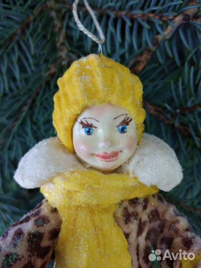 Ватные игрушки на елку. Ручная работа