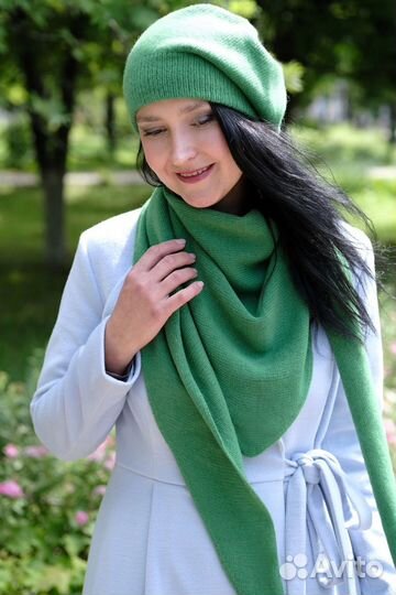 Шарф бактус платок мериносовая шерсть новый