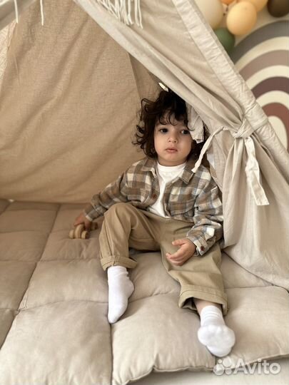 Рубашка в клетку детская