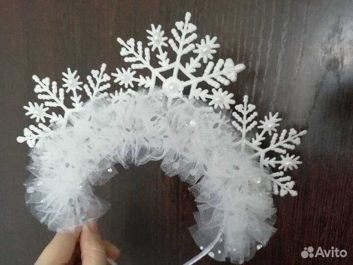 Ободок-снежинки