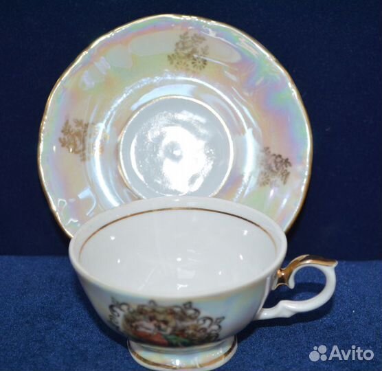 Фарфоровая кофейная пара- мадонна. ГДР (1)