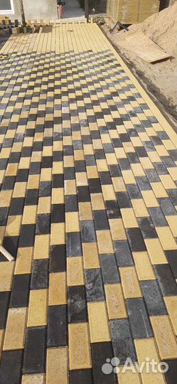 Укладка тротуарной плитки, бордюр брусчатка и.т