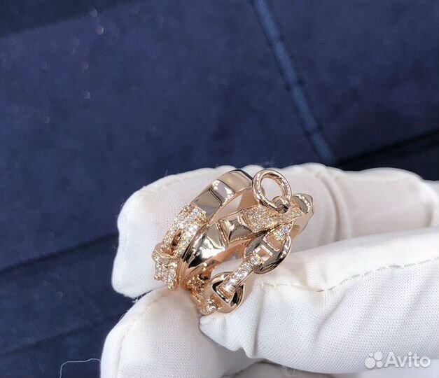 Hermes золотое кольцо585,бр.0,32 ct