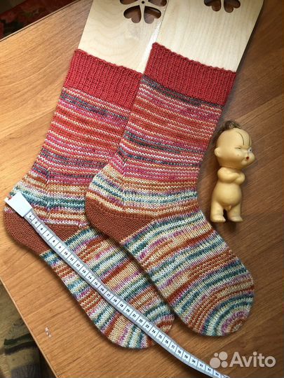 Носки ручной вязки шерстяные