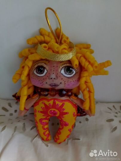 Ангел солнечный подарок кукла авторская