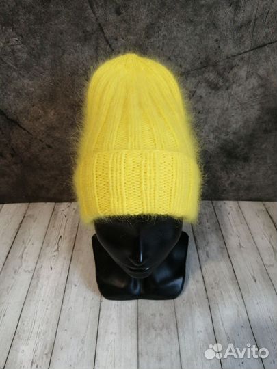 Шапка женская из пуха норки, ручная работа