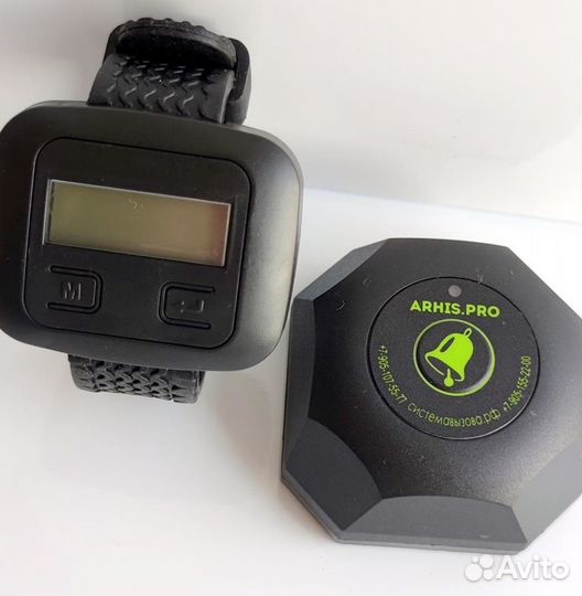 Кнопка вызова официанта Бургер и часы пейджер