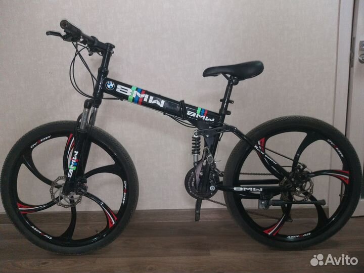 Велосипед на литых дисках bmw 26, складной