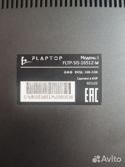 Ноутбук Flaptop i5 16/512gb
