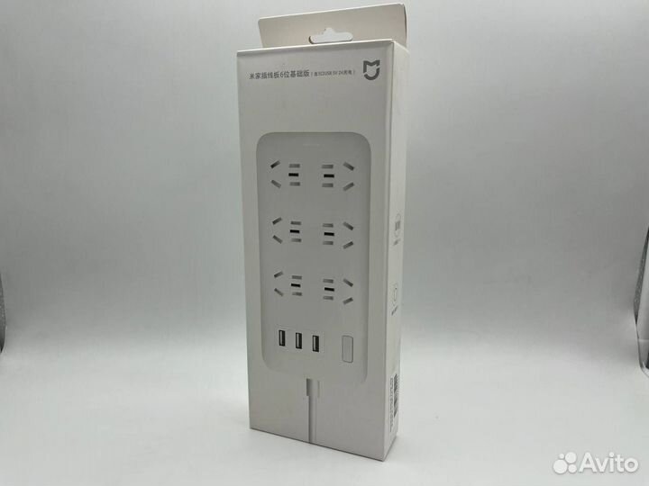 Удлинитель Xiaomi Mi Power Strip 6 розеток, 3 USB