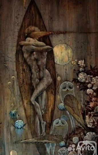 Картина маслом на холсте старинная